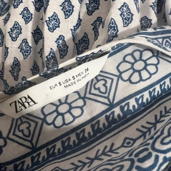 Zara Blue and White Maxi Dress - Picture 7 of 8